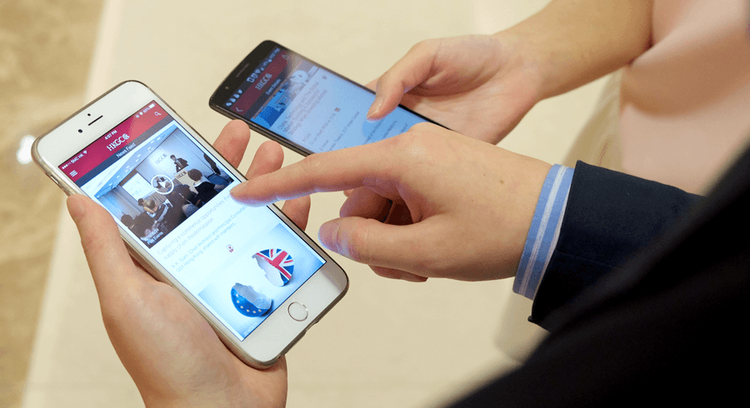 Event RSVP on a mobile phone